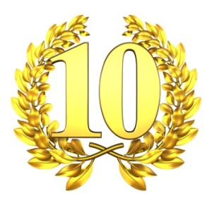 ten number laurel wreath